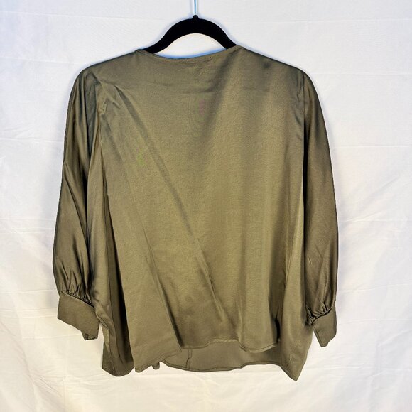 Jaki London Green V Neck Blouse - Picture 2 of 2